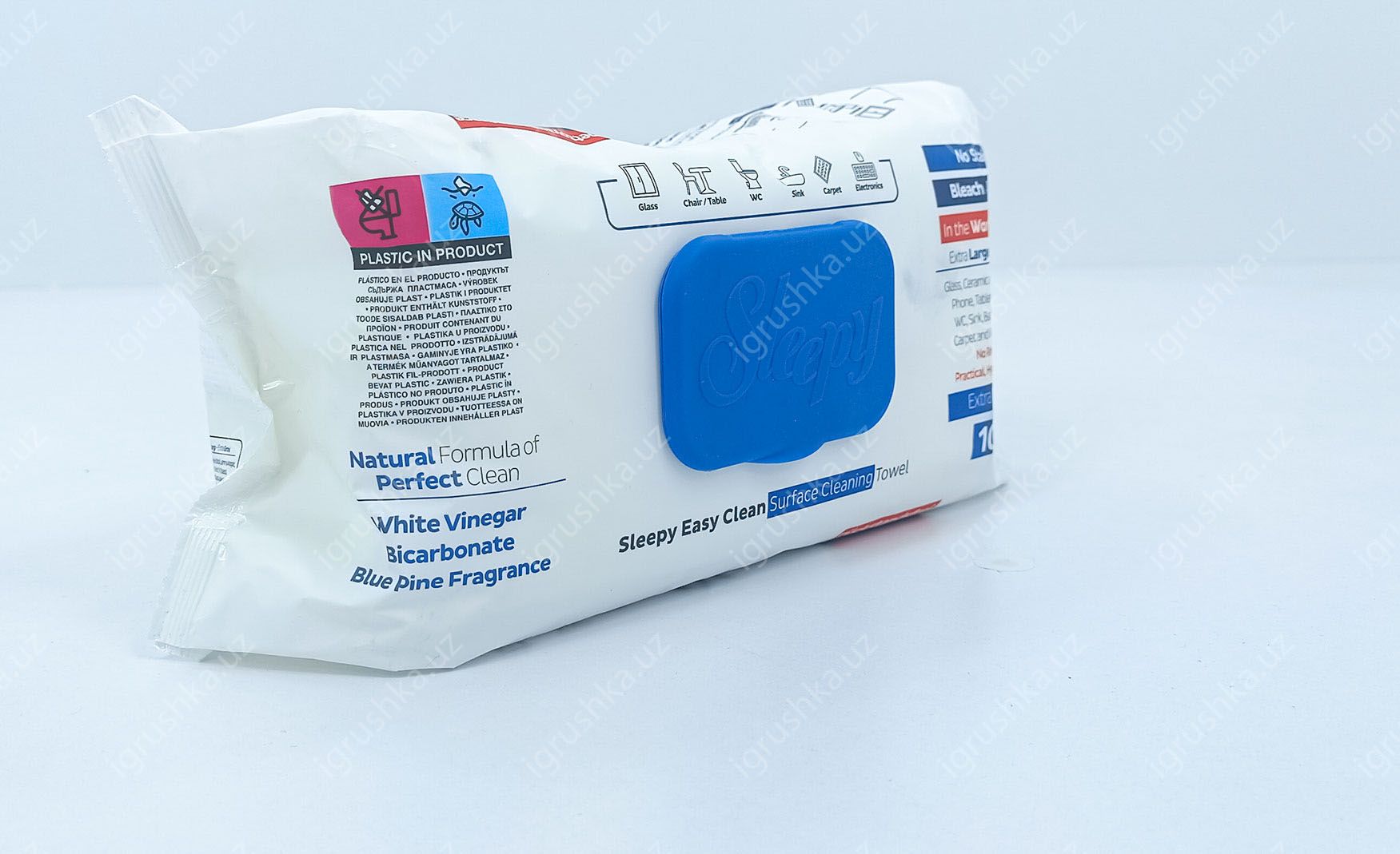 картинка Уксусные влажные салфетки для мамы Sleepy Easy Clean Surface Cleaning Towel , 100 штук, Easy Hygiene от магазина igrushka.uz