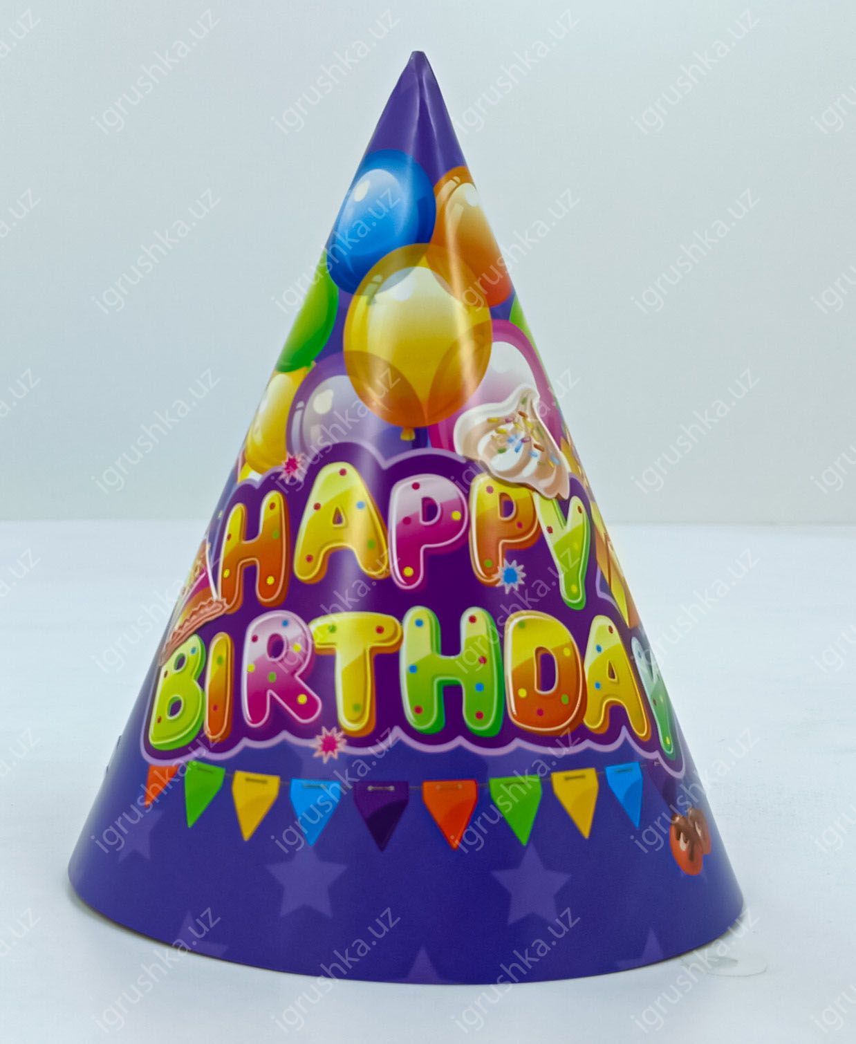 картинка Праздничные шапочки для детей - Happy birthday! Шарики (Цена за 1 штук) от магазина igrushka.uz