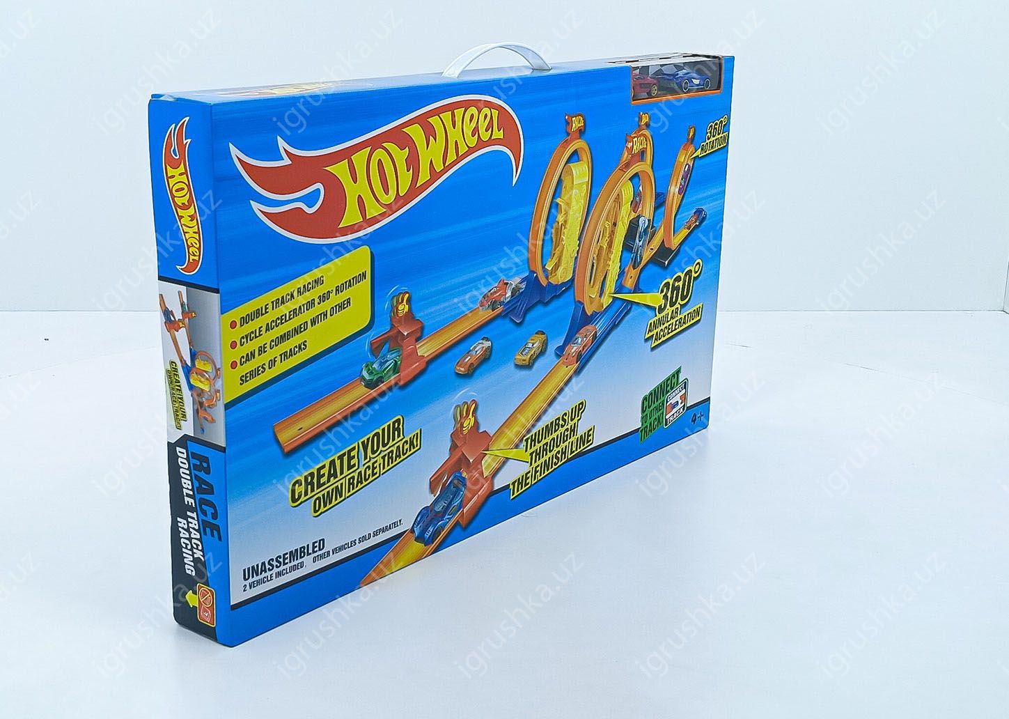 картинка Гоночный автотрек Hot Wheel коллекционная игрушечная машинка, гоночная трасса, автотрек, гараж, парковка Ралли от магазина igrushka.uz