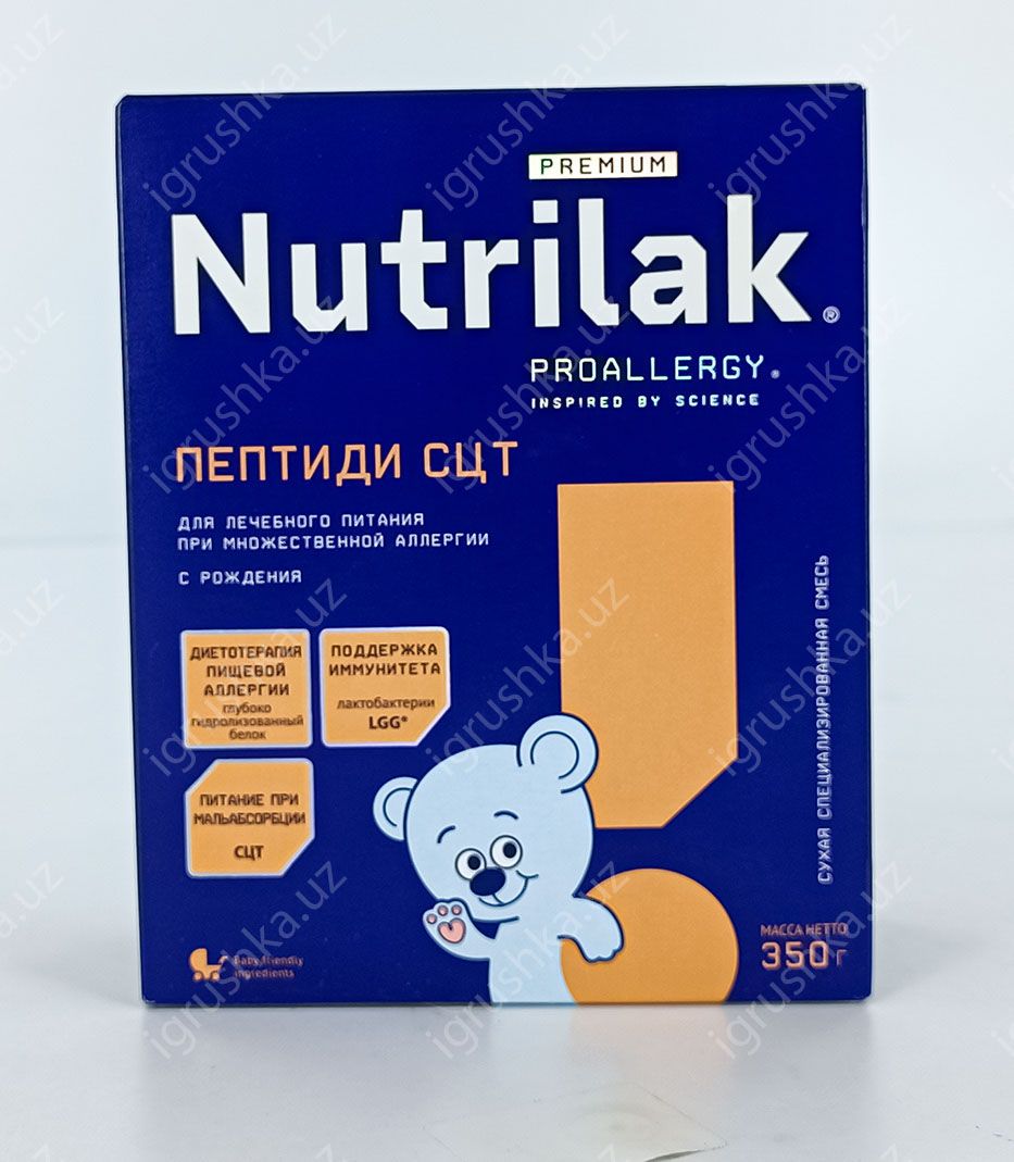 картинка Nutrilak Premium ПЕПТИДИ СЦТ сухая смесь для детей. При множественной пищевой аллергии и синдроме мальабсорбции. С рождения 350гр. от магазина igrushka.uz