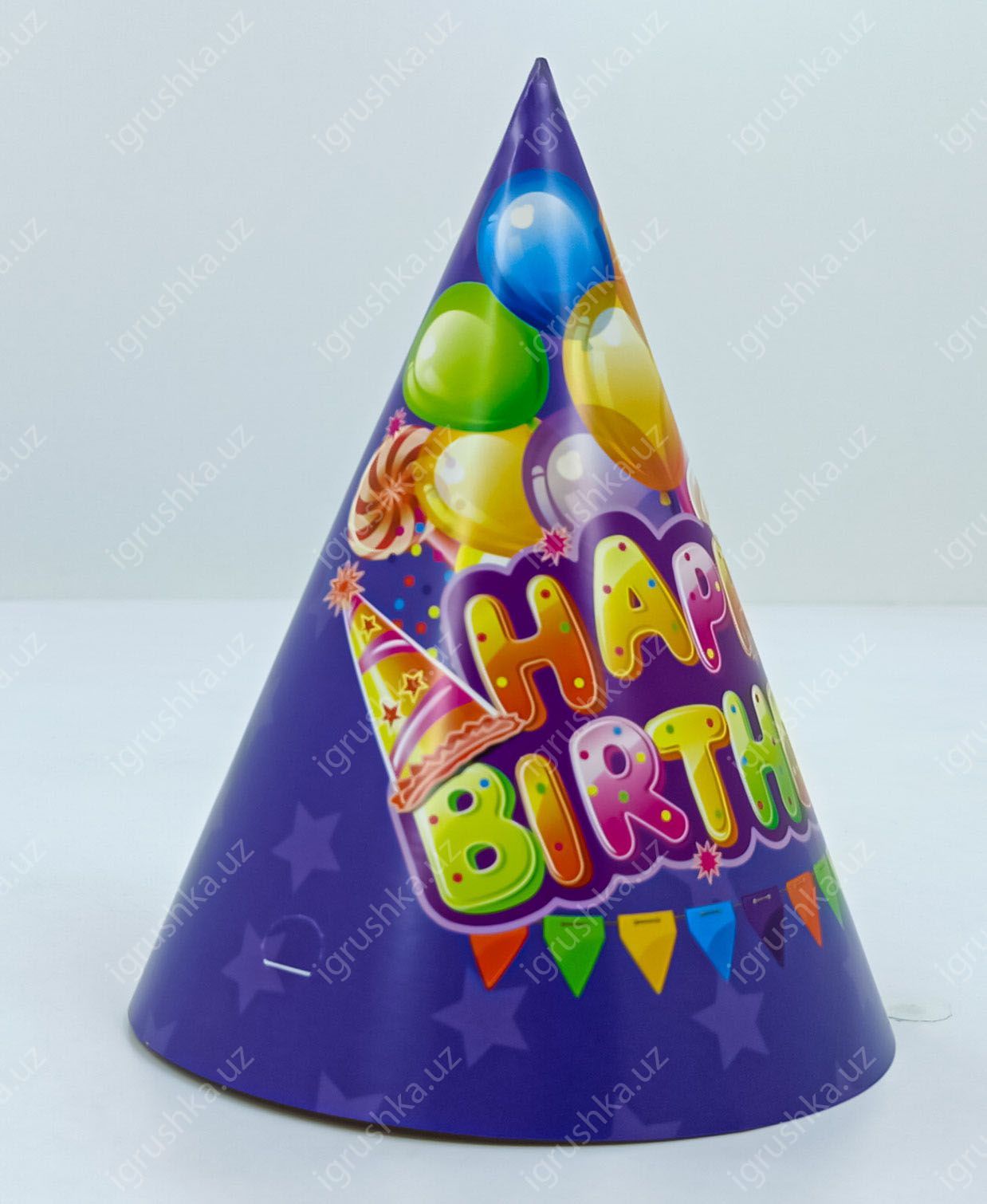 картинка Праздничные шапочки для детей - Happy birthday! Шарики (Цена за 1 штук) от магазина igrushka.uz
