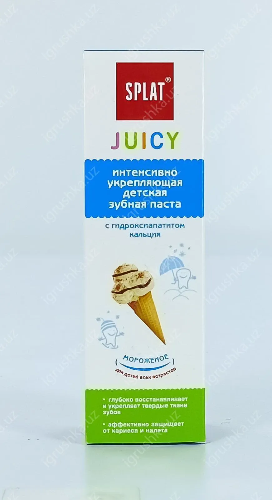 картинка Детская зубная паста SPLAT JUICY с гидроксиапатитом кальция. Детская мороженое от магазина igrushka.uz