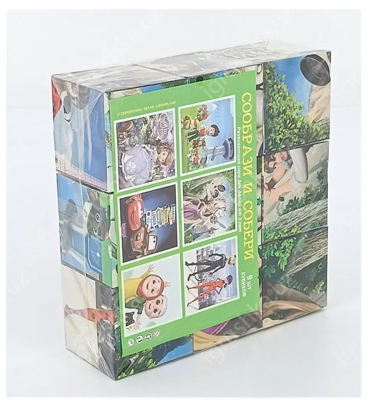 картинка Мозаика пазл-кубики 9 кубиков  от магазина igrushka.uz