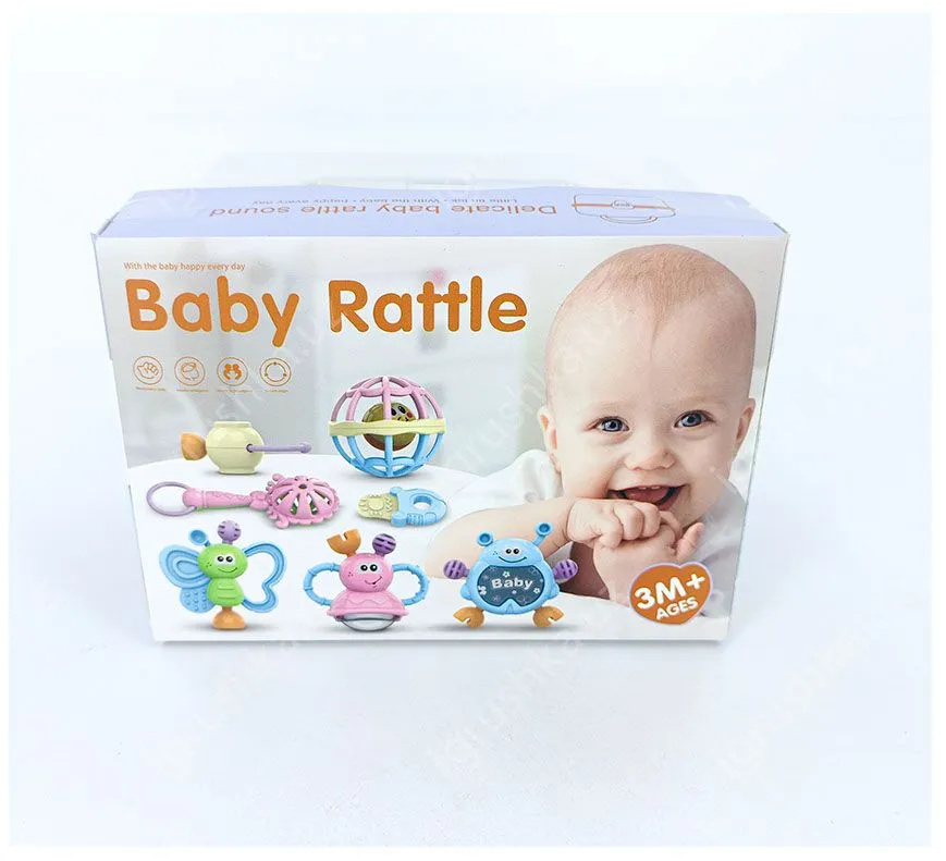 картинка Детский набор Baby Rattle погремушек и прорезывателей для малышей, 7 шт от магазина igrushka.uz
