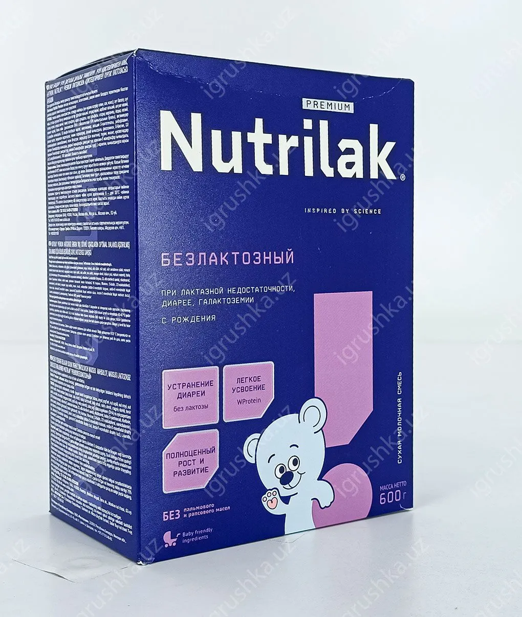 картинка Nutrilak Premium БЕЗЛАКТОЗНЫЙ. при лактазной недостаточности, галактоземии и диарее С рождения 600гр. от магазина igrushka.uz