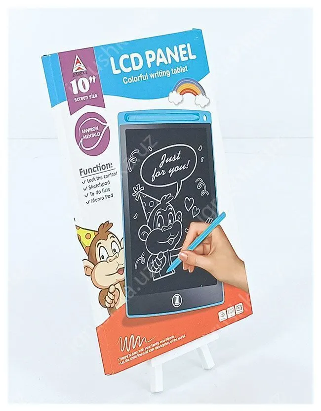 картинка Детский планшет доска для рисования со стилусом LCD PANEL, 10" для детей от магазина igrushka.uz