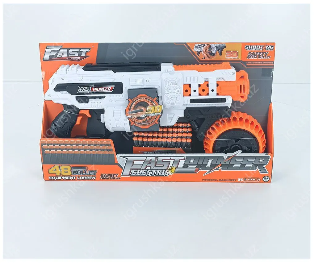 картинка Бластер игрушечный BIG509 Fast POWER 48 пуль от магазина igrushka.uz