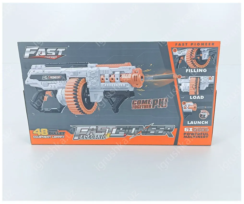 картинка Бластер игрушечный BIG509 Fast POWER 48 пуль от магазина igrushka.uz