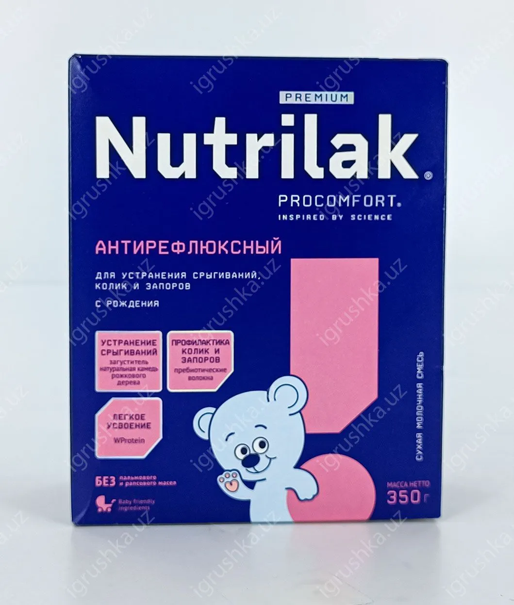 картинка Nutrilak Premium АНТИРЕФЛЮКСНЫЙ для устранения срыгиваний, коликов и запоров. С рождения 350гр. от магазина igrushka.uz