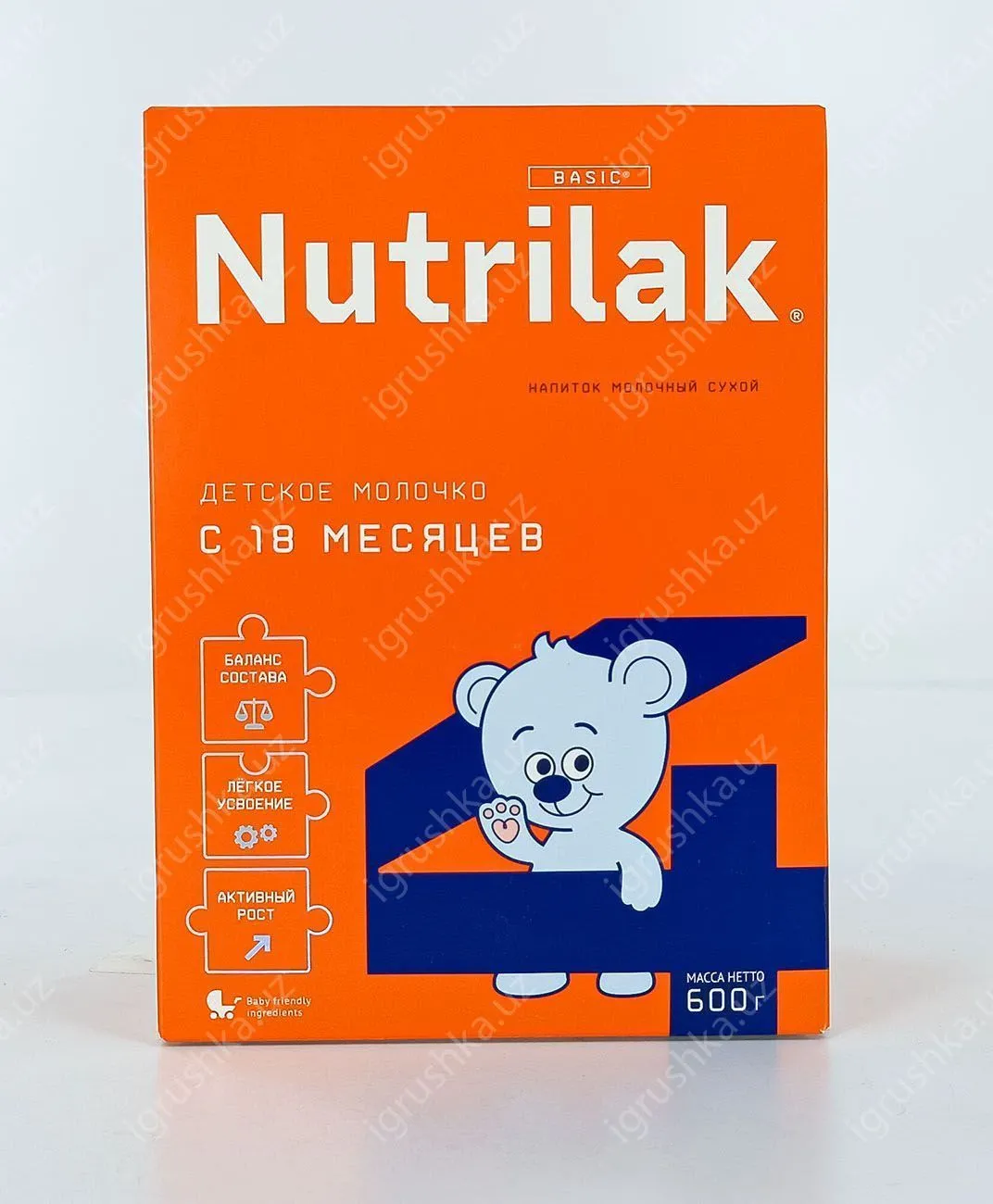 картинка Nutrilak 4 Напиток молочный сухой для дополнительного питания детей. Для детей старше 18 месяцев 600гр. от магазина igrushka.uz