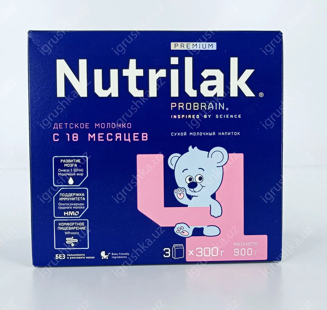 картинка Nutrilak Premium 4 Сухой молочный напиток. Для детей старше 18 месяцев 900гр. от магазина igrushka.uz