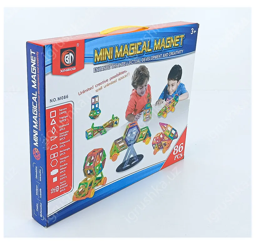 картинка Магнитный конструктор mini Magical magnet 86 деталей от магазина igrushka.uz
