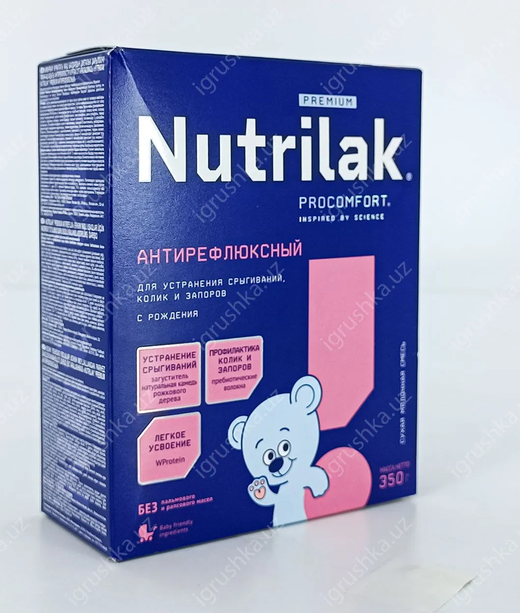 картинка Nutrilak Premium АНТИРЕФЛЮКСНЫЙ для устранения срыгиваний, коликов и запоров. С рождения 350гр. от магазина igrushka.uz