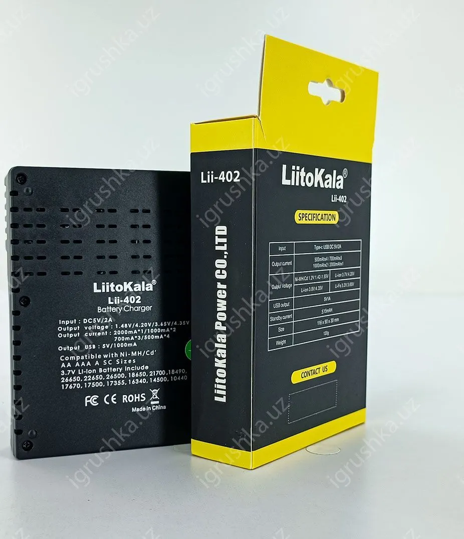 картинка Зарядное устройство Liito Kala Lii-402 (функция Power Bank) (Оригинал) от магазина igrushka.uz